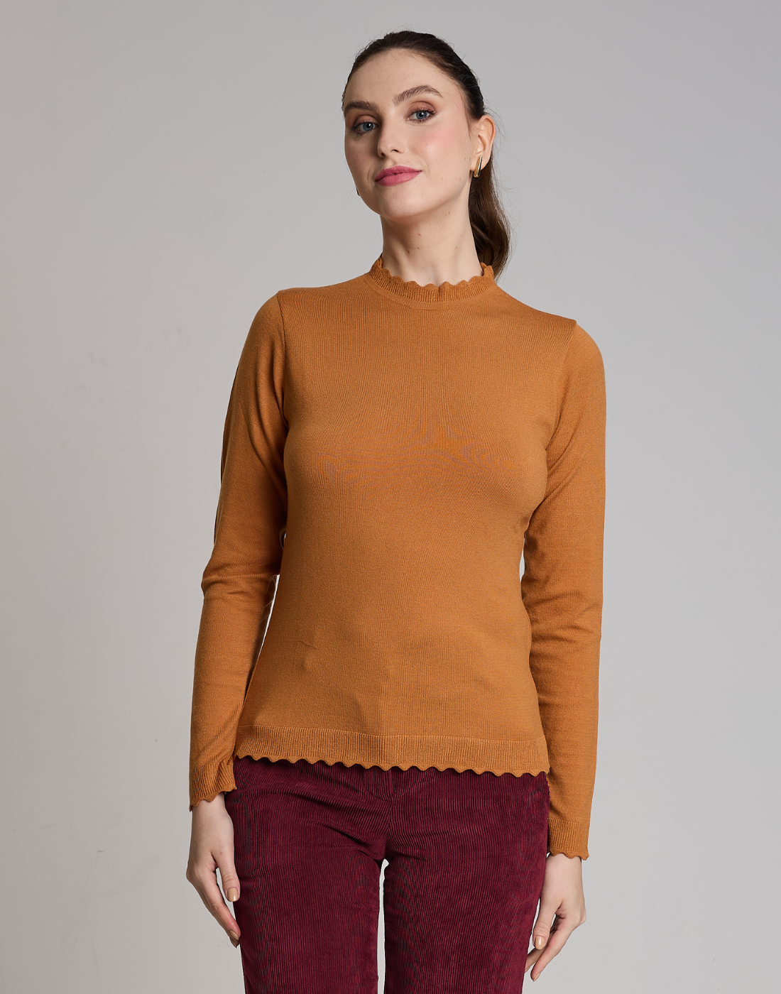 Blusa Gola Islay Caramelo