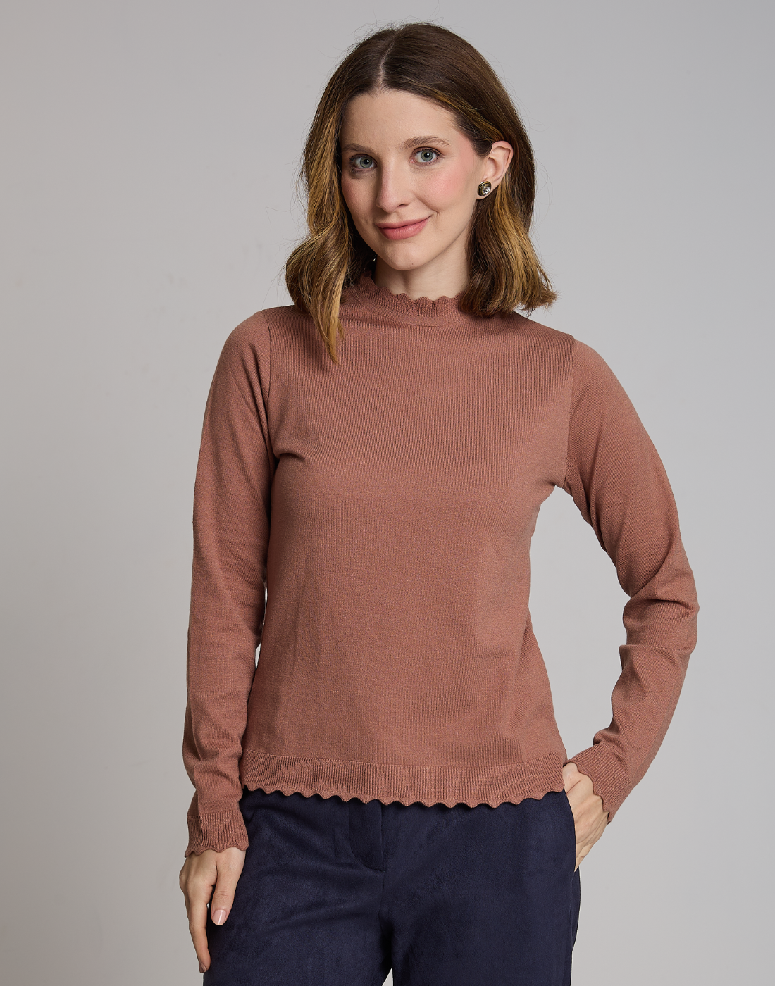 Blusa Gola Islay Bege Aurora