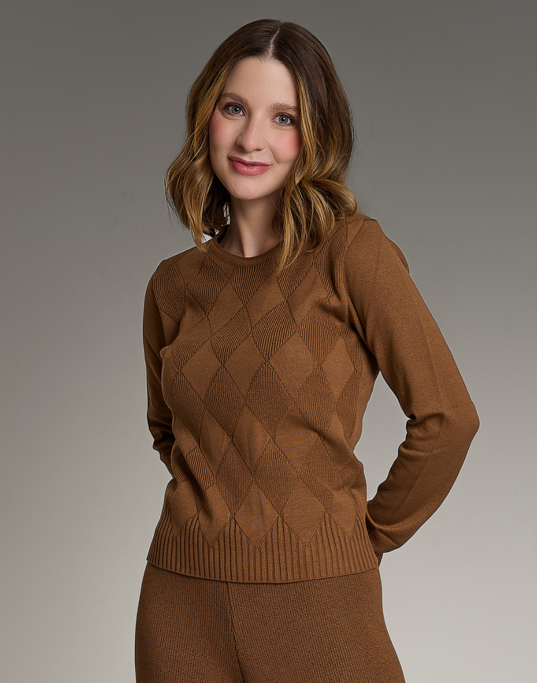 Blusa Losangos Glenroy Caramelo