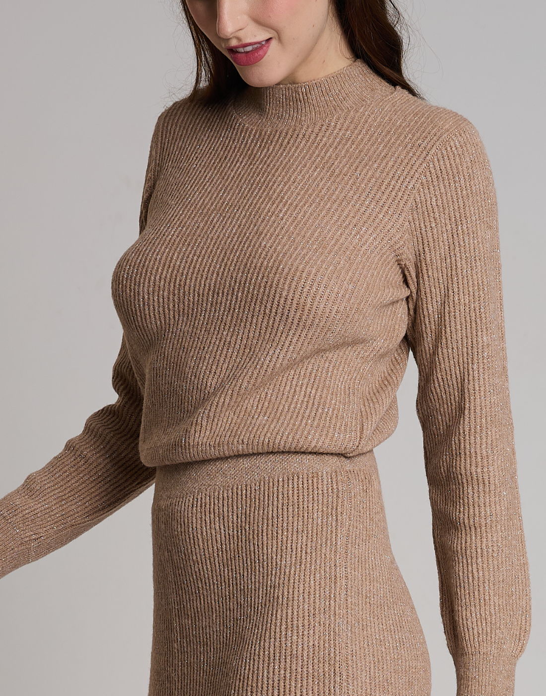 Blusa Lurex Lumière Caramelo Suave