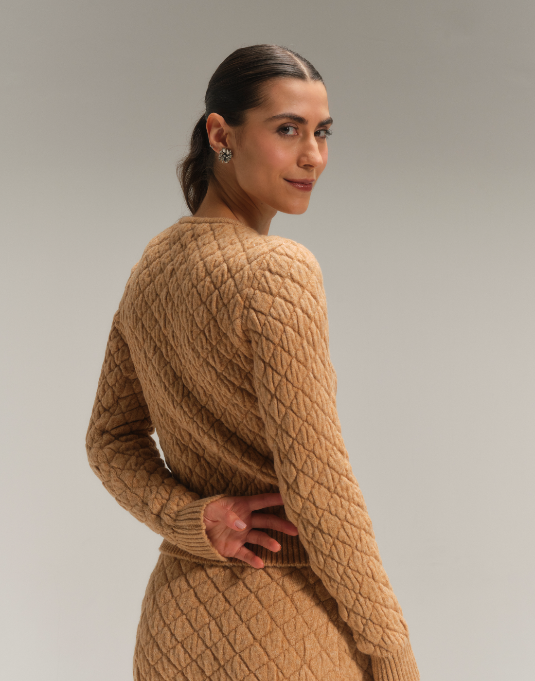 Blusa Matelassê Prati Caramelo Nórdico