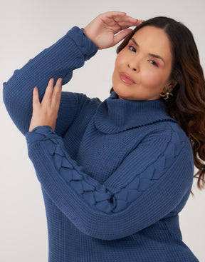 Blusa Max Trançada Azul Biarritz U