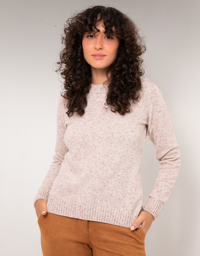 Blusa Mousse Básica Bege Névoa