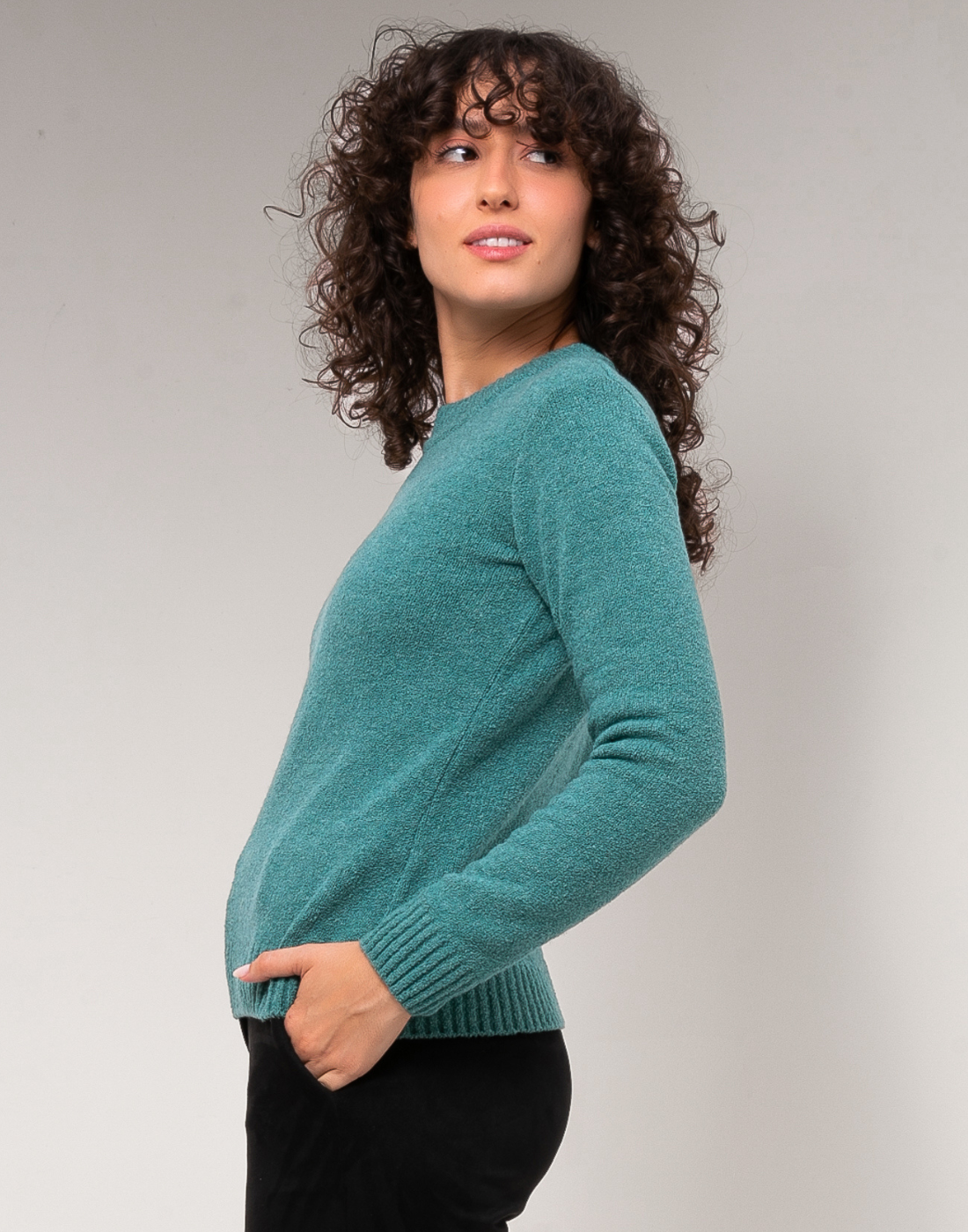 Blusa Mousse Básica Verde Agata