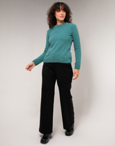 Blusa Mousse Básica Verde Agata