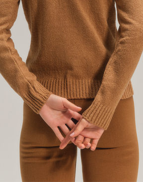 Blusa Mousse Cacharrel Slim Caramelo Gold