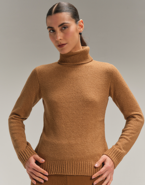 Blusa Mousse Cacharrel Slim Caramelo Gold