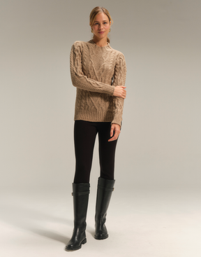 Blusa Mousse Trançada Halley Caqui