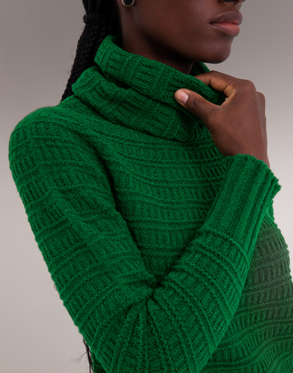 Blusa Mousse com Gola Avulsa Laurette Verde