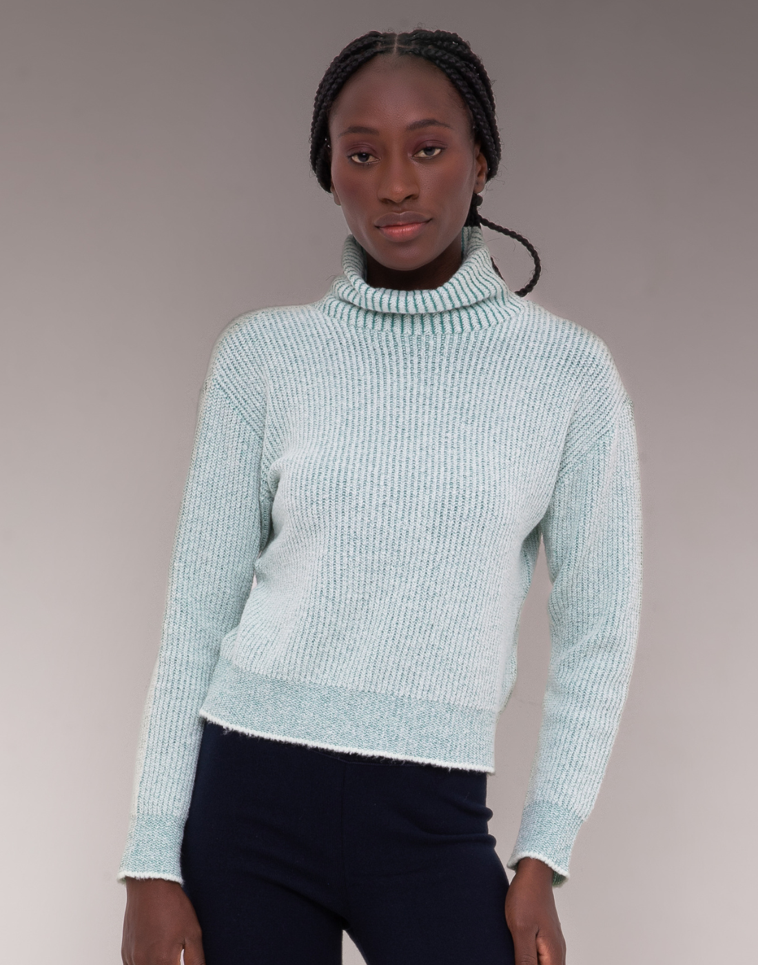 Blusa Ombro Deslocado Maxi Gola Niege Verde Candy