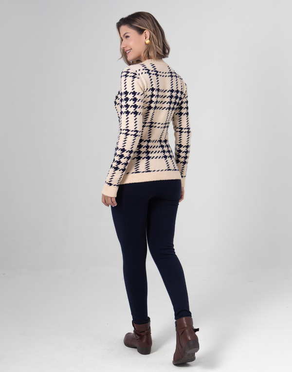 Blusa Super Warm Winter Chess Marinho