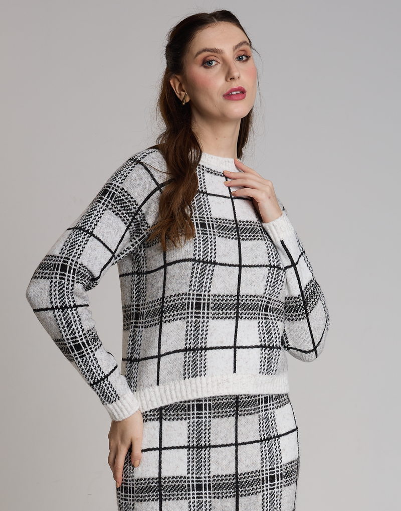 Blusa Tartan Dunbar Branca
