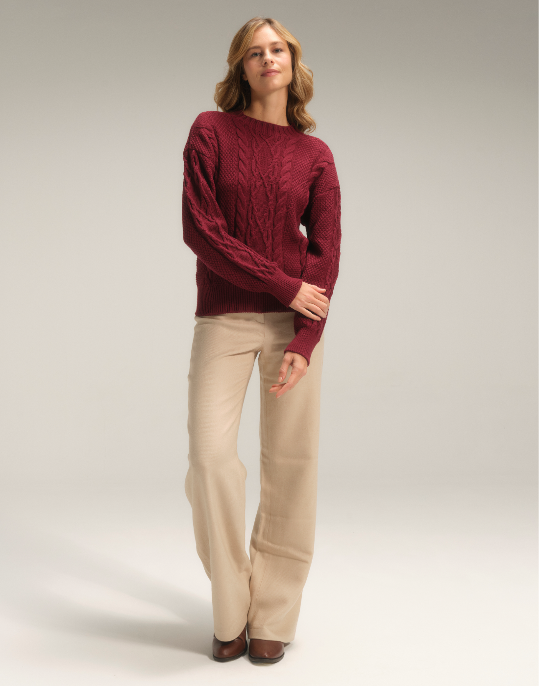Blusa Trançada Varena Bordeaux