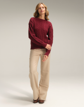 Blusa Trançada Varena Bordeaux