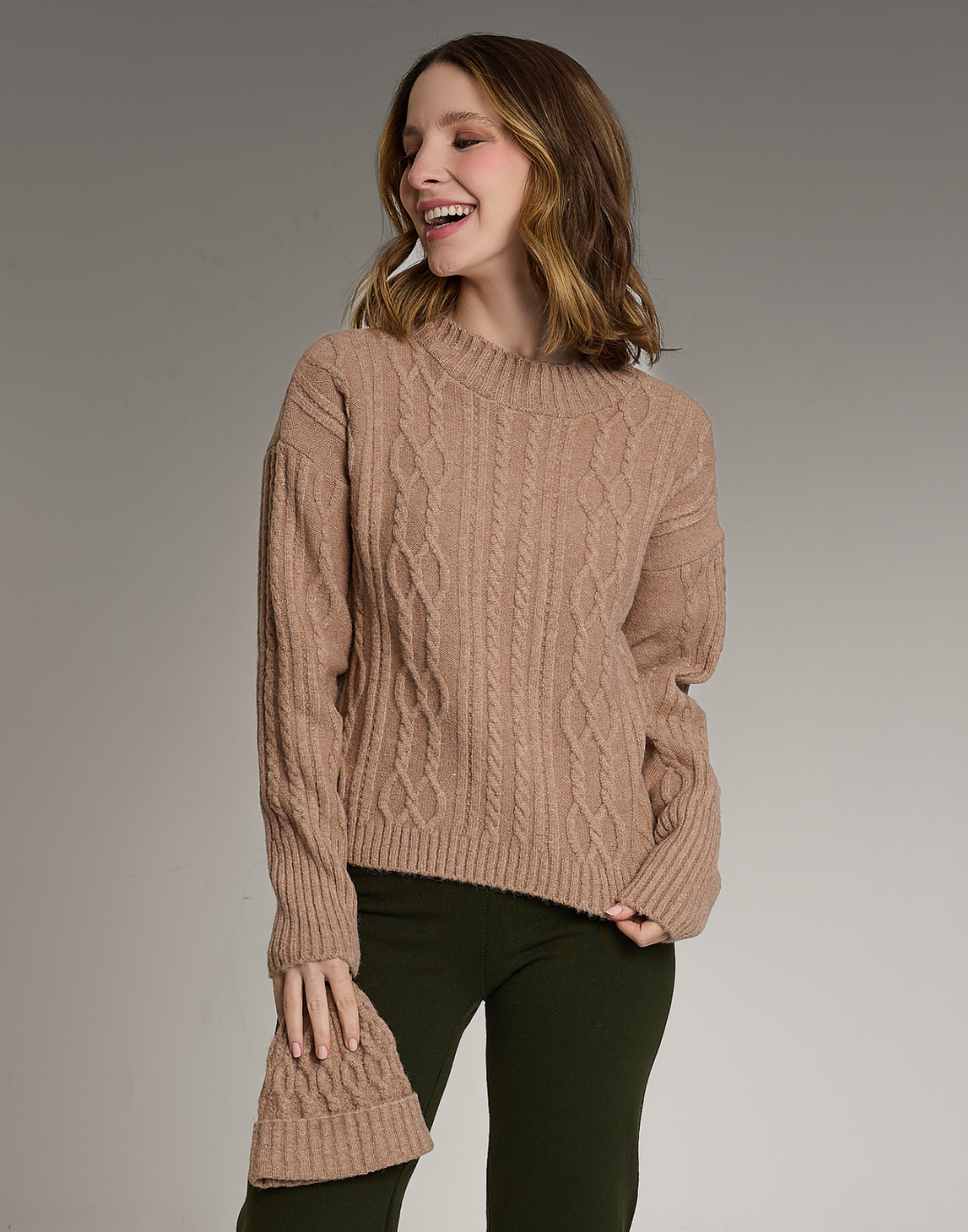 Blusa Aran Hebride Caramelo Suave