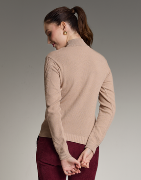 Blusa Aran Highland Bege