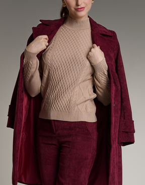 Blusa Aran Highland Bege