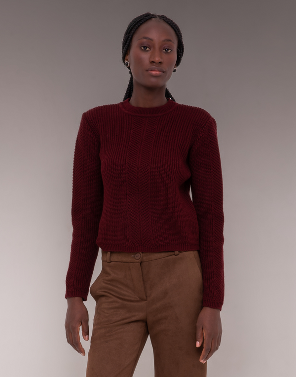 Blusa Tricot Fall Bordeaux