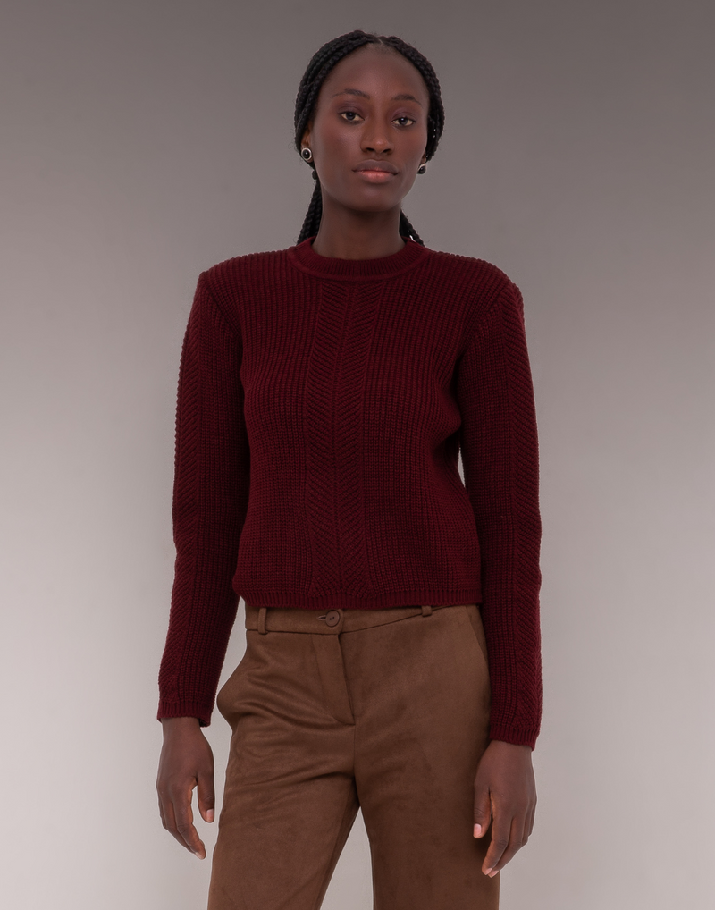 Blusa Tricot Fall Bordeaux