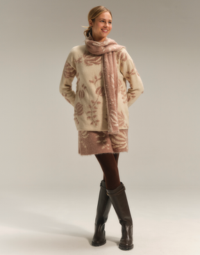 Blusa Floralis Plumosa Bege