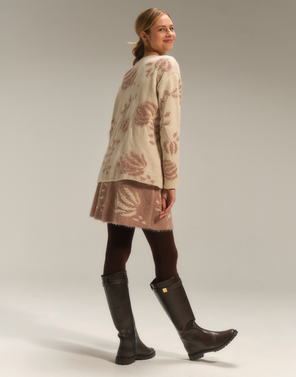 Blusa Floralis Plumosa Bege