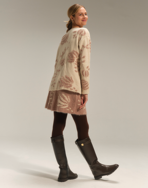 Blusa Floralis Plumosa Bege