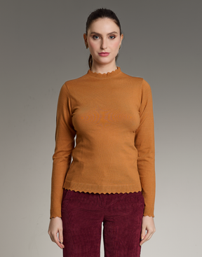 Blusa Gola Islay Caramelo