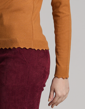 Blusa Gola Islay Caramelo