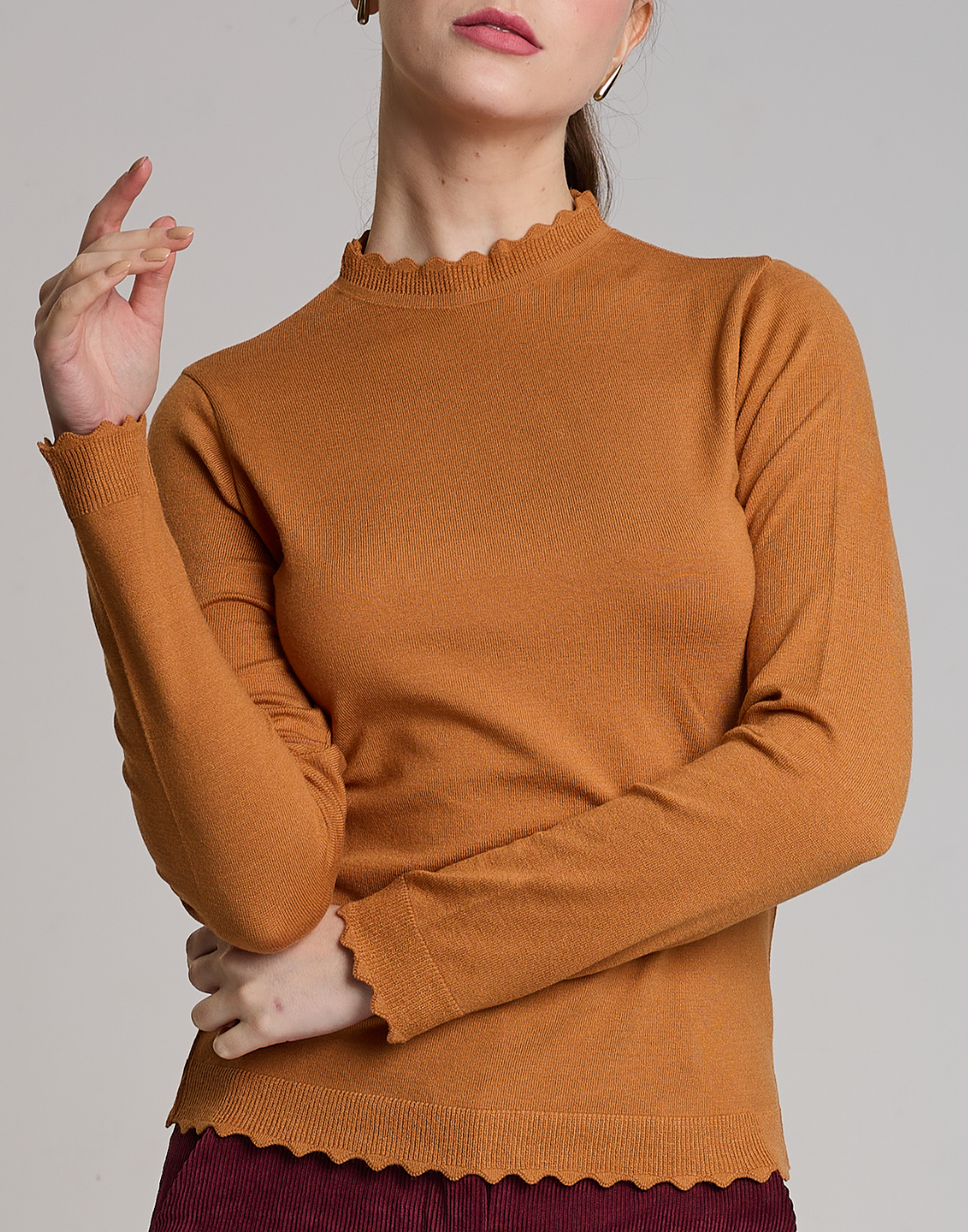 Blusa Gola Islay Caramelo