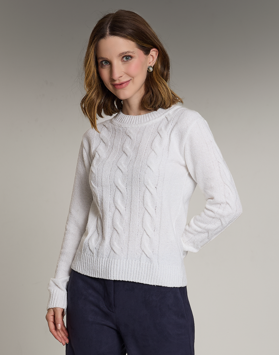 Blusa Mousse Trançada Lausanne Off White