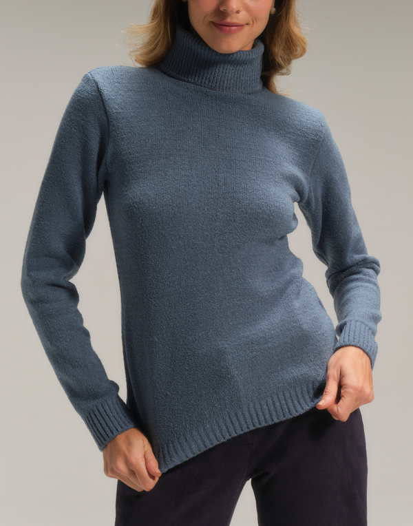 Blusa Mousse Cacharrel Slim Azul Riviera
