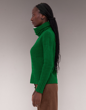 Blusa Mousse com Gola Avulsa Laurette Verde