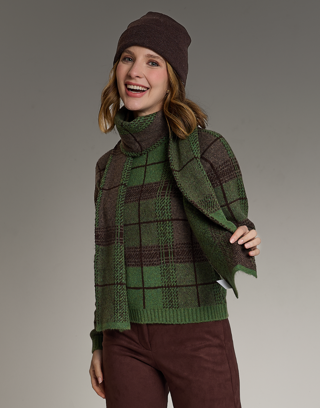 Blusa Tartan Dunbar Verde