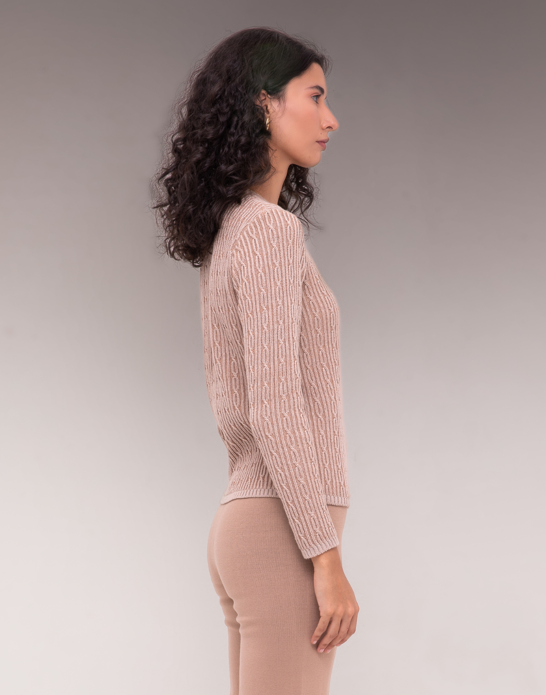 Blusa Trançada Chain Bege Bruma