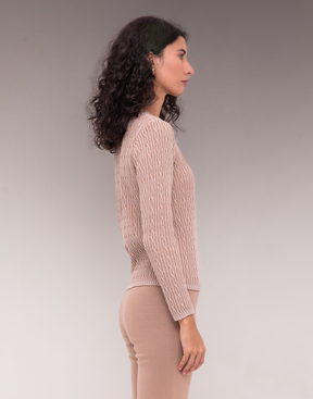 Blusa Trançada Chain Bege Bruma