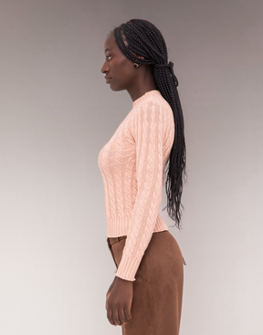 Blusa Trançada Converge Bege