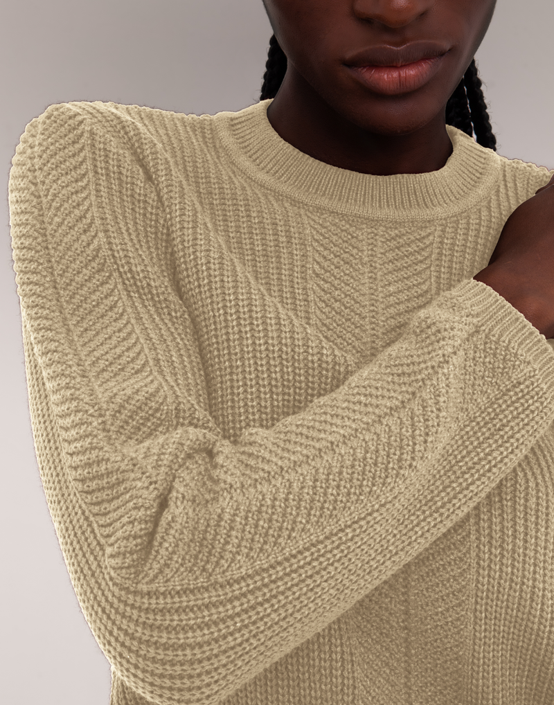 Blusa Tricot Fall Bege