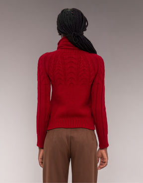 Blusa com Gola Avulsa Lavis Vermelho