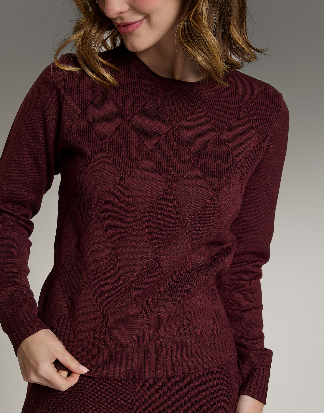 Blusa Losangos Glenroy Bordeaux