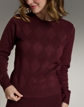 Blusa Losangos Glenroy Bordeaux