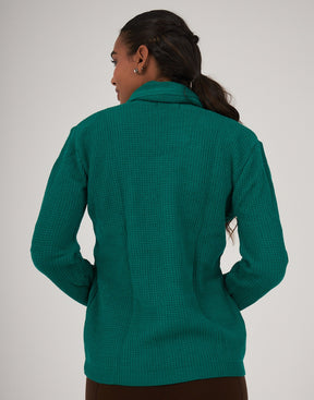 Blusa com Cachecol Fitzrovia Verde Winter