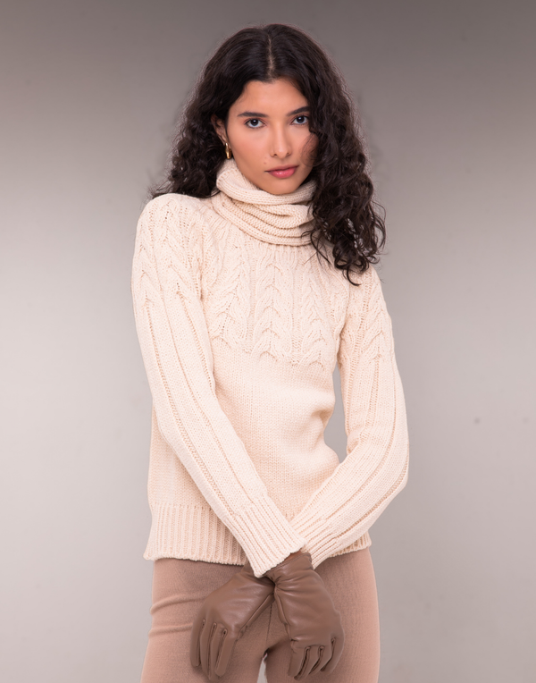 Blusa com Gola Avulsa Lavis Off White