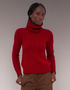 Blusa com Gola Avulsa Lavis Vermelho