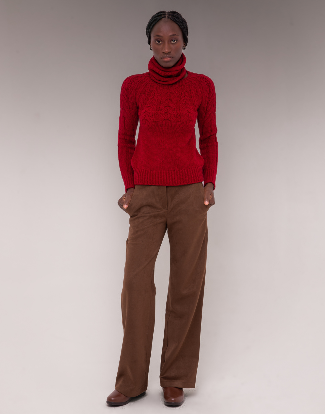 Blusa com Gola Avulsa Lavis Vermelho
