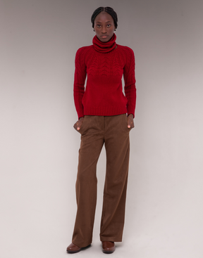 Blusa com Gola Avulsa Lavis Vermelho