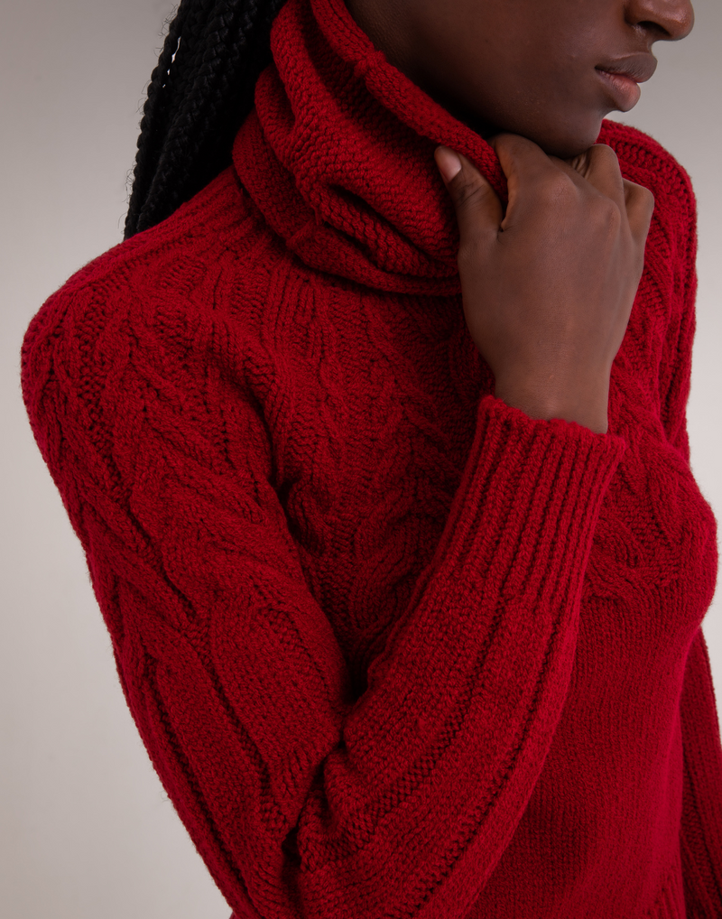 Blusa com Gola Avulsa Lavis Vermelho
