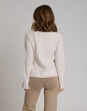 Blusa Listrada Glenlight Branca com Lurex