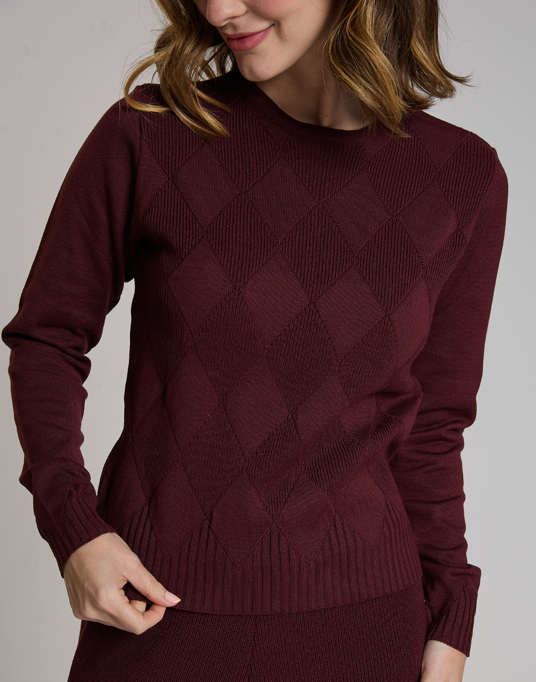 Blusa Losangos Glenroy Bordeaux