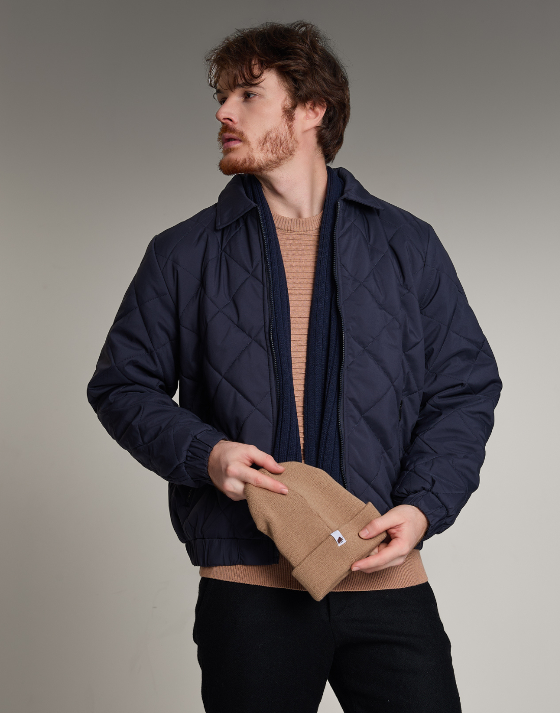 Blusão Listrado Celta Bege