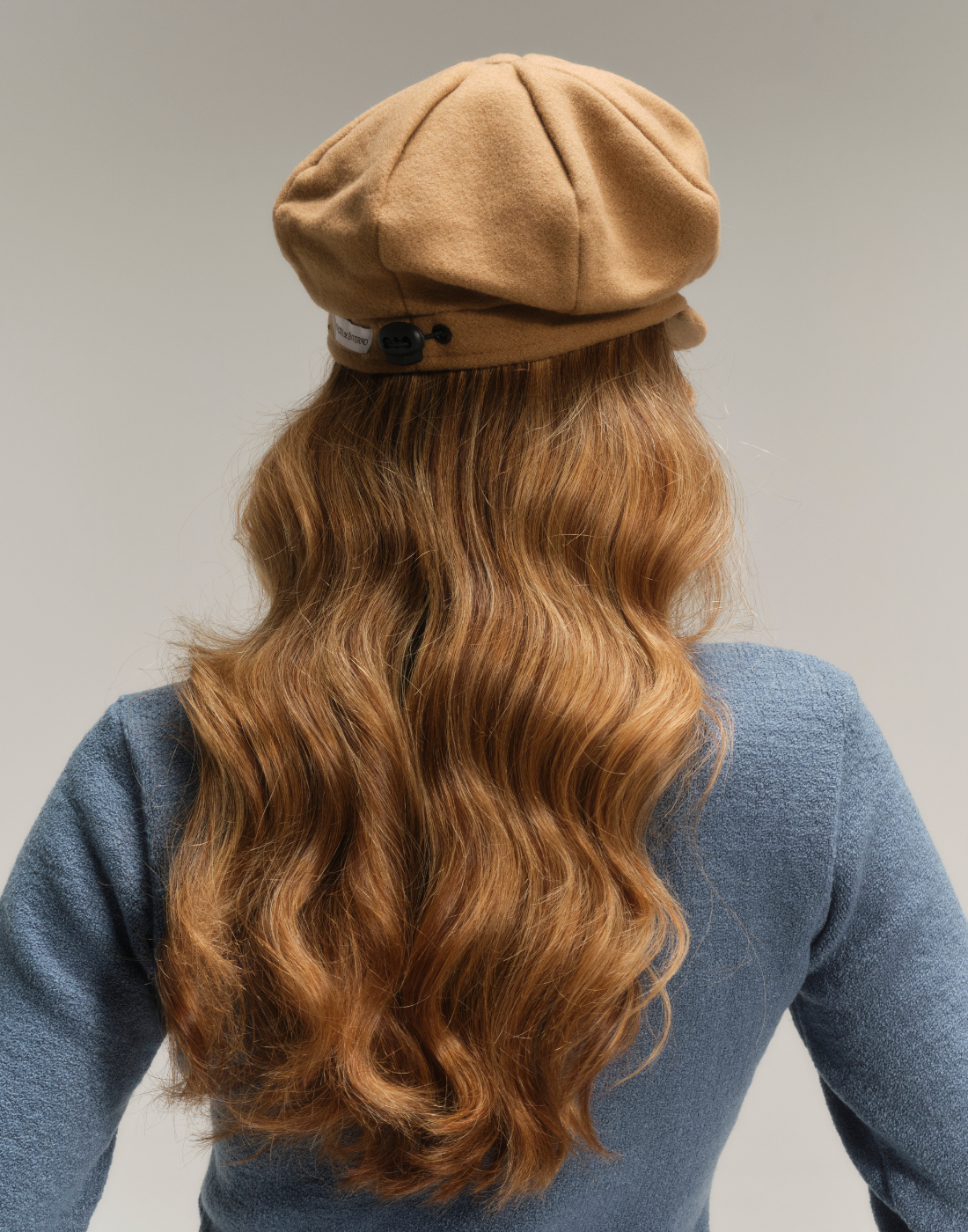 Boina Newsboy Lã Caramelo Toffee